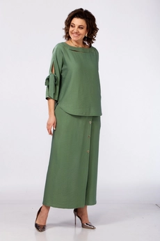 Костюм брючный 1561 хаки LADIS LINE