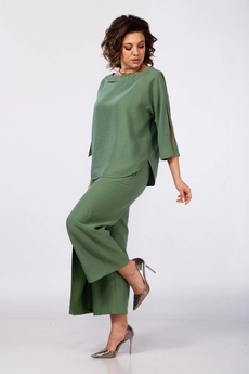 Костюм брючный 1561 хаки LADIS LINE