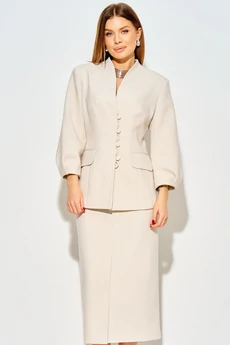 Костюм с юбкой 124 бежевый LAIKONY