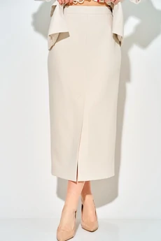 Костюм с юбкой 124 бежевый LAIKONY