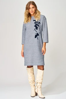 Платье 183 сине-белый LAIKONY