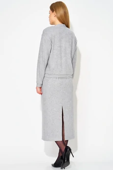 Костюм с юбкой 283 серый LAIKONY