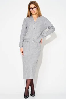 Костюм с юбкой 283 серый LAIKONY