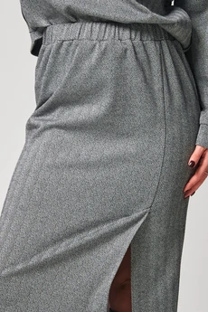 Костюм с юбкой 373 серый LAIKONY