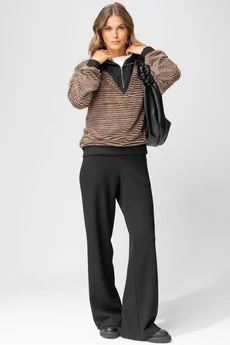 Костюм брючный 383 табак + черный LAIKONY