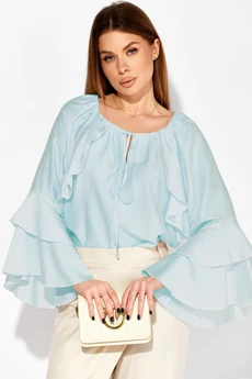 Блузка 414 голубой LAIKONY