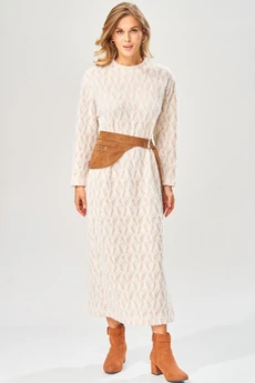 Платье 573 бежевый LAIKONY