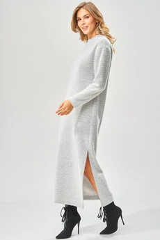 Платье 573 серый + диагональ LAIKONY