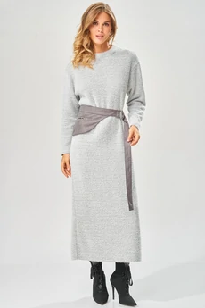 Платье 573 серый зигзаг LAIKONY