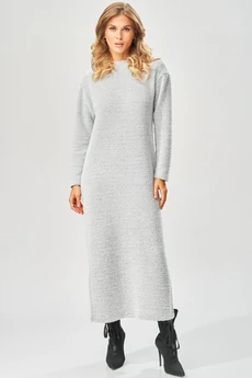 Платье 573 серый зигзаг LAIKONY