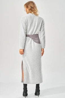 Платье 573 серый зигзаг LAIKONY