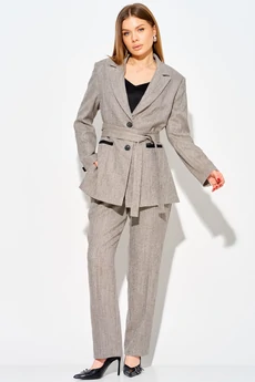 Костюм брючный 743 бежевый LAIKONY