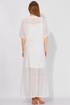Костюм с юбкой 884 белый LAIKONY