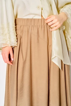 Костюм с юбкой 934 жемчужный + миндаль LAIKONY