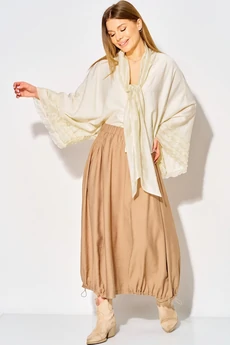 Костюм с юбкой 934 жемчужный + миндаль LAIKONY