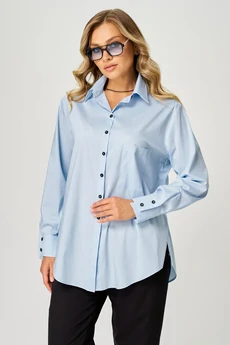 Блузка 1026 голубой LARINI