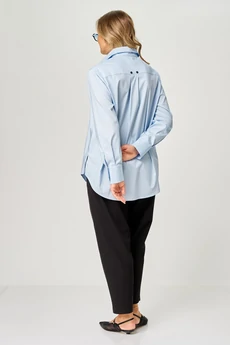 Блузка 1026 голубой LARINI
