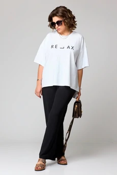 Футболка 084 белый relax LARINI