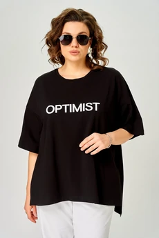 Футболка 086 черный optimist LARINI