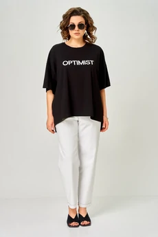 Футболка 086 черный optimist LARINI