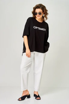 Футболка 086 черный optimist LARINI
