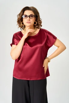 Блузка 8710 бордовый LARINI