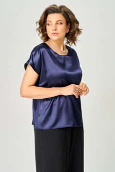Блузка 8710 синий LARINI