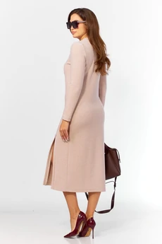 Костюм с платьем 9010-5 баклажан LEANNA-STYLE