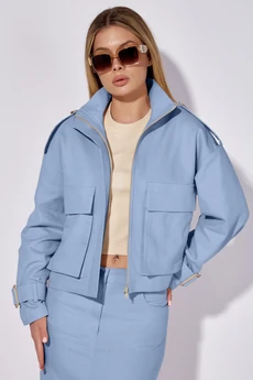 Костюм с юбкой 9014-2 голубой цвет LEANNA-STYLE