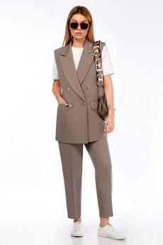 Костюм брючный 9024 какао LEANNA-STYLE