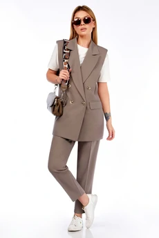 Костюм брючный 9024 какао LEANNA-STYLE