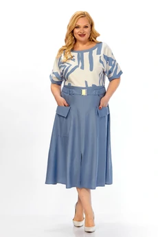 Платье 5020 голубой LEANNA-STYLE