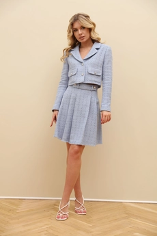 Костюм с юбкой 6006 голубой LM.Wear