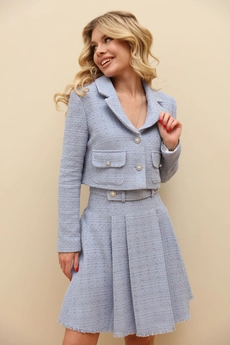 Костюм с юбкой 6006 голубой LM.Wear