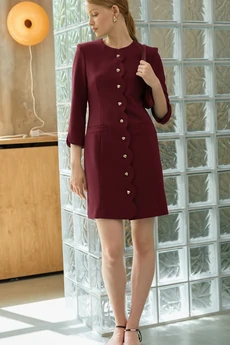 Платье 1708 бордовый Lokka