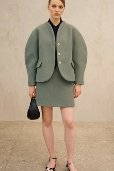 Костюм с юбкой 1718 хаки Lokka