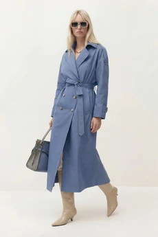 Тренч 1843 темно-голубой Lokka