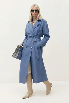 Тренч 1843 темно-голубой Lokka
