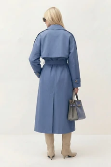 Тренч 1843 темно-голубой Lokka