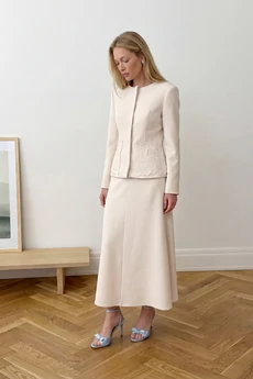 Костюм с юбкой 1852 бежевый Lokka