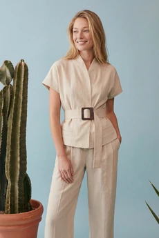 Костюм брючный 1891 бежевый Lokka