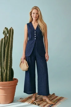 Костюм брючный 1908 глубокий темно-синий Lokka