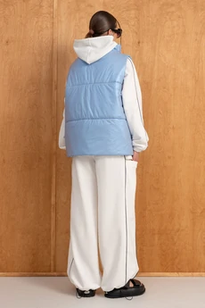 Костюм брючный 288 молоко + голубой LUNA