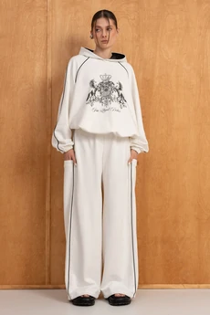 Костюм брючный 288 молоко + голубой LUNA