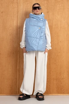 Костюм брючный 288 молоко + голубой LUNA