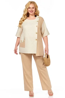 Костюм брючный 11692 льняной LaKona