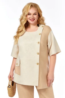 Костюм брючный 11692 льняной LaKona