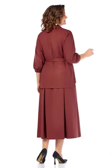 Костюм с юбкой 11943 винный LaKona