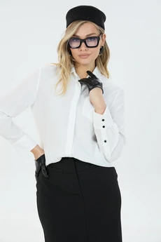 Блузка М157 белая LM (Лаборатория моды)