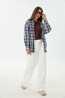 Костюм брючный К1440146 синяя клетка LM (Лаборатория моды)